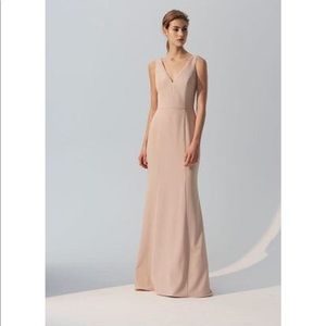 Amsale Sydney Blush bridesmaid dress